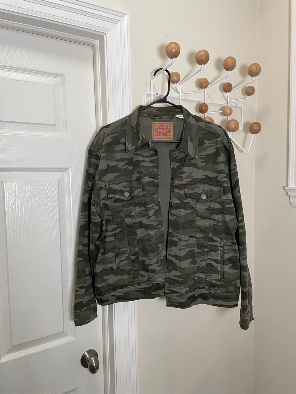 Levi's Camouflage Denim Style Jacket - Olive Green XL